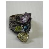 925 PZ Israel Ring w/5 Stone