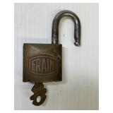 Fraim Brass lock with key works
