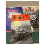 3 Issues 1944 Trains Magazine-JULY,AUG,SEPT