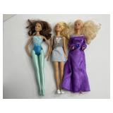 Lot of 3 Barbie Dolls