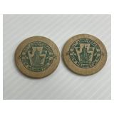 Lot of Vintage Wooden Nickels / Tokens