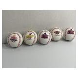 Lot of 5 McDonalds Cleveland Indians Baseballs