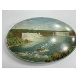 Antique Niagara Falls Tin Oval Container