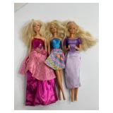 Lot of 3 Barbie Dolls