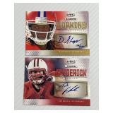 Set of 2 NFL Autograph Cards