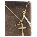 16" 12K Rope Chain w/ Cross