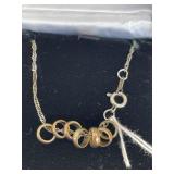 16" 18K G.P. Chain w/ Ring Charms