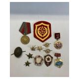 Lot of 13 Soviet Russian Military badges