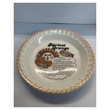 1983 Royal China Apricot Orange Ice Cream Pie Plat