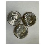 3 Different Dated NIFC Kennedy Half Dollars