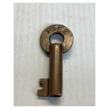 P&LE Brass hollow Barrel key rare