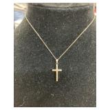 14" Chain 14k GF w/cross 12k GF