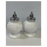 White Salt and Pepper Set