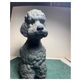 Ceramic Gray Poodle 11 3/4" high