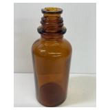 Antique brown glass medicine bottle