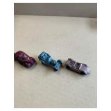 3 Vehicles Tootsie 2 Door Coupe Purple USA Blue