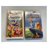 2 Walt Disney VHS Movies The Lion King Snow White
