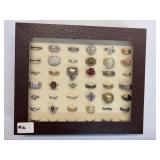 48 Costume Jewelry Rings w/case