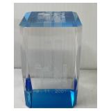 Twin Towers 9-11-01 Laser Etched Paperweight