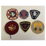 Lot of 6 Vintage Fire Department Patches