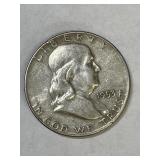 1953 D Franklin Silver Half Dollar