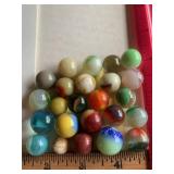 Mixed Bag of 25 marbles 3/8", 1/2", 5/8" mix