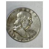 1957 Franklin Silver Half Dollar
