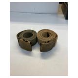 2 WWII Brass Buckle web belts
