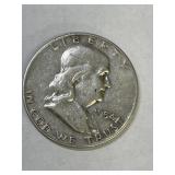1954 D Franklin Silver Half Dollar