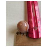 Reddish-Brown white swirl Shooter marble 1"