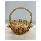 Golden Hobnail Basket w/Ruffled Edges & Sectional