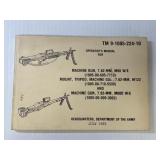 US Military manual M 60 7.62mm MG 1985