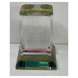 Multicolor lighted stand for paperweight