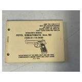 US Military manual M9 Beretta handgun 1985