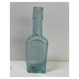 Antique hand blown blue medicine bottle