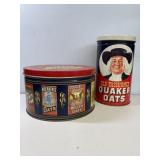 2 quarter oats tins