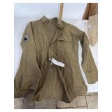 US Army WWII Khaki Shirt Staff Sergeant