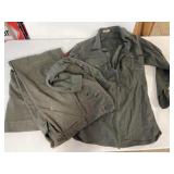 Lot of USMC Olive Dress Shirt with pants