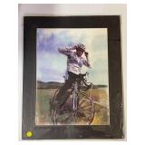 Lance Armstrong Painting Print Matted (20ï¿½ x 16ï¿½)