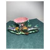 Vintage Luster Vase with Pheasants