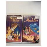 2 Walt Disney VHS movies Beauty & The Beast, Aladd