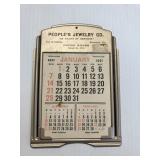 1951 Calendar w/metal Adv People