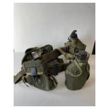 US Army Shoulder Holster & Belt w/2 Canteens
