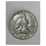 1951 S Franklin Silver Half Dollar