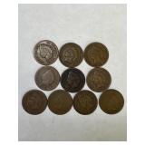 10 Different Date Indian Head Cents