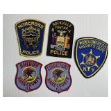 Lot of 5 Vintage Police Patches