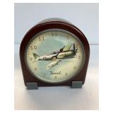 FOSSIL WWII FIGHTER PLANE DESK CLOCK