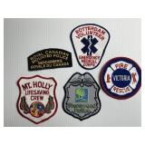 Lot of 5 Vintage Fire Dept. / EMS Patches