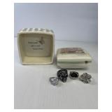 Hallmark Music Box with various rings inside