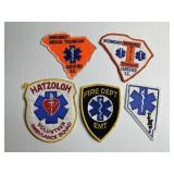 Lot of 5 Vintage Fire Dept. / EMS Patches